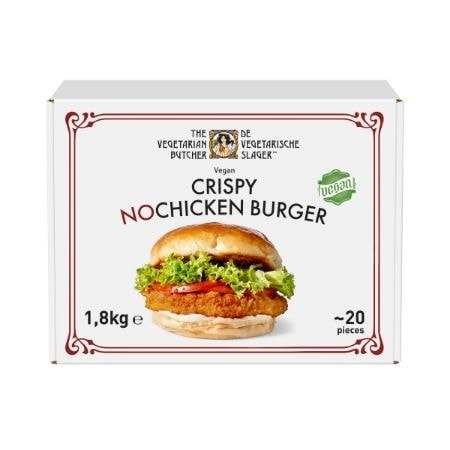 The Vegetarian Buther Jak Kurczak w Chrupiącej Panierce (Crispy No Chicken Burger) 1,8 kg - Wyroby oparte na produktach roślinnych, bazujące na smaku i teksturze mięsa zwierzęcego.
